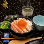 蟹といくらのひつまぶしは大人気です。港区赤坂で北海道の味が楽しめます