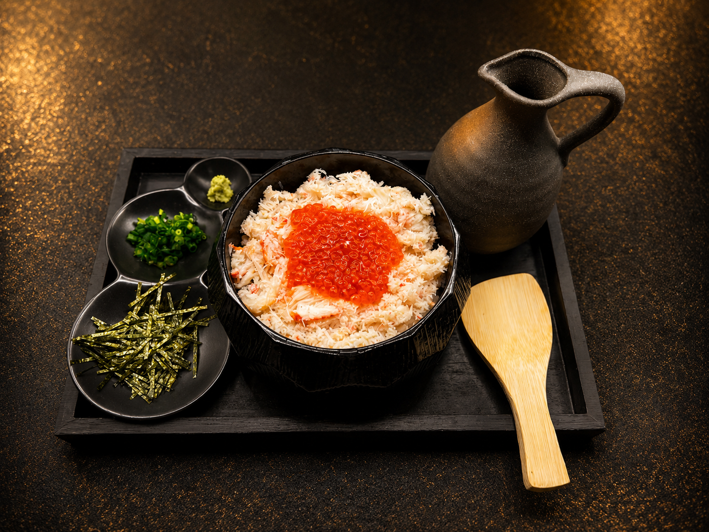 赤坂の会食コースで楽しめる蟹といくらひつまぶし
