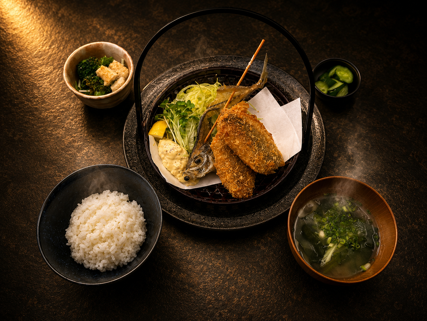 赤坂ランチ アジフライ定食 彩葉