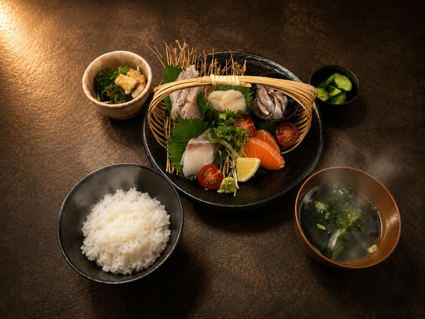 赤坂ランチ 刺身定食 彩葉