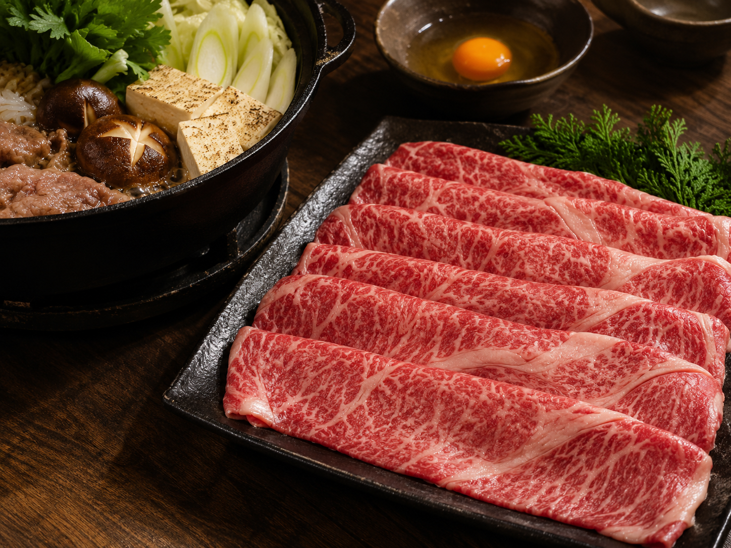 白老牛サーロインすき焼きの紹介画像